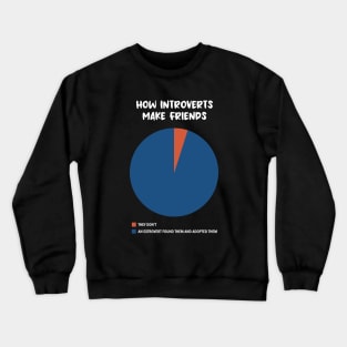 How Introverts make friends Crewneck Sweatshirt